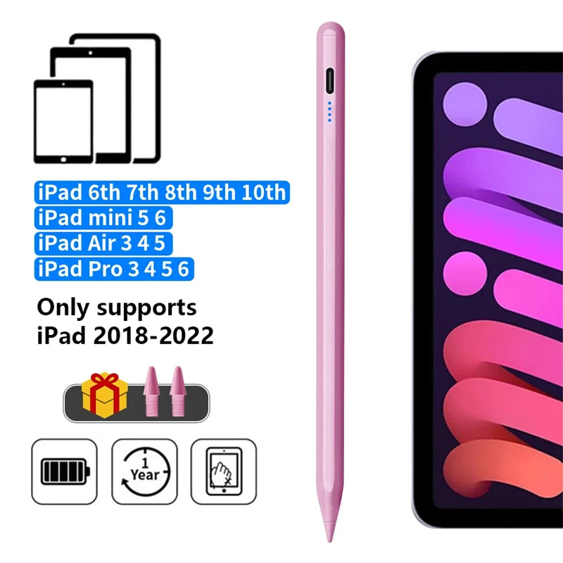 #For Apple Pencil 2 1 Palm Rejection Power Display iPad Accessories iPad 2022 2021 2020 2019 2018 Pro 11 12.9 Air Mini Stylus Pe
