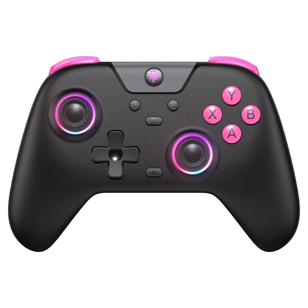 EasySMX X05 Wireless Gaming Controller Bluetooth Gamepad Compatible with PC/Switch/Phone/TV/Steam, RGB Hall Effect, Black