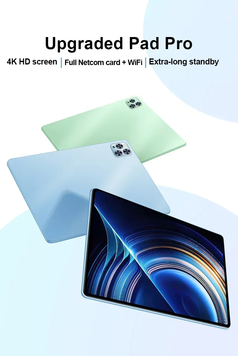 Original Pad 8 Pro Tablet 10.1 inch 16GB+1024GB Android 13 Global Snapdragon 8gen2 10000mah 5G Dual SIM WIFI  HD Full Screen