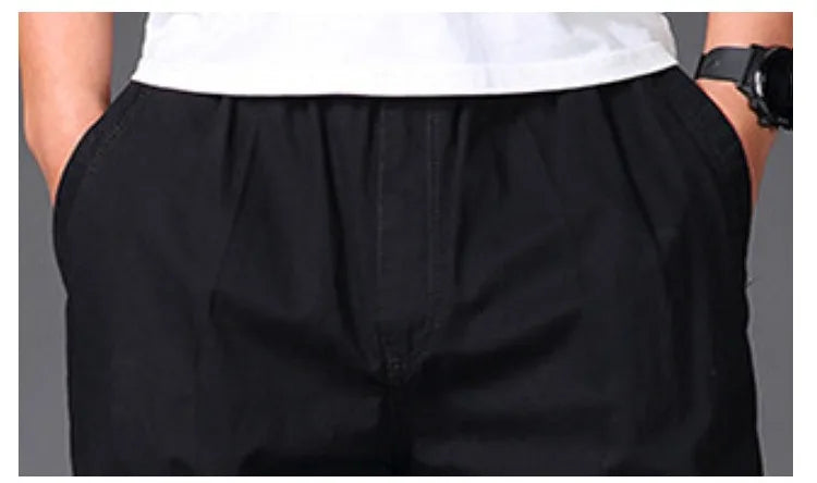 Summer thin cotton casual pants men loose straight leg 2024 new men's pants trend all matching men's long pants