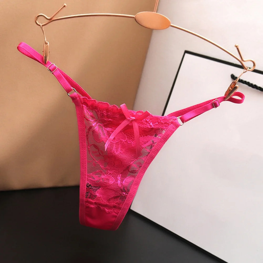 Lace G-string Thongs Ultra-Thin Underwear For Women Panties Sexy Transparent Breathable Lingerie Low Rise Underpants T-Pants