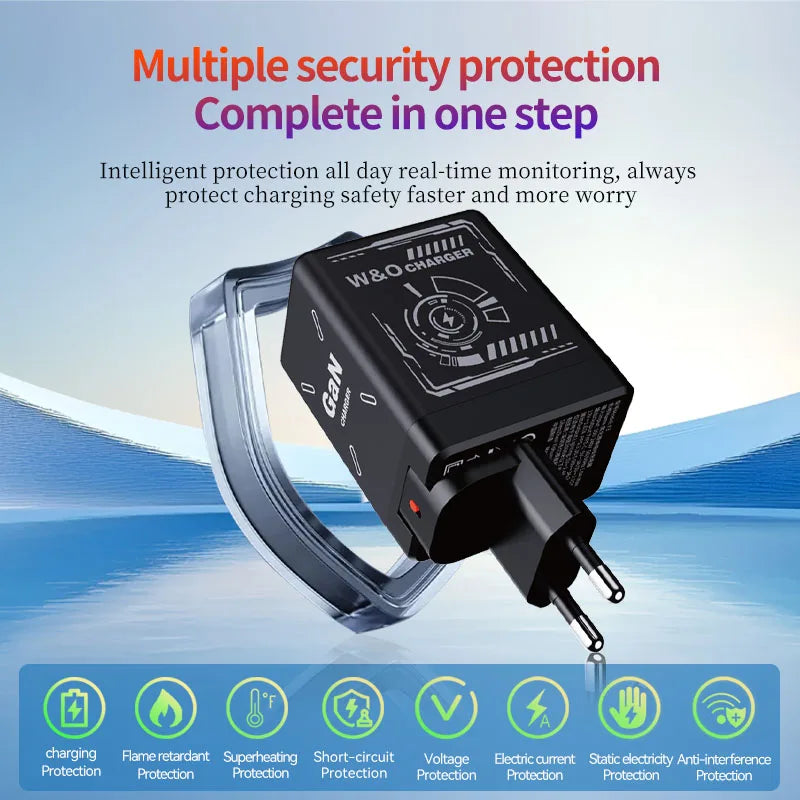 W&O GaN Fast Charging 20W Cable Type C and Lightning Liquid Silicone Cable for iPhone 14 15 Pro Max Xiaomi Realme Redmi ﻿