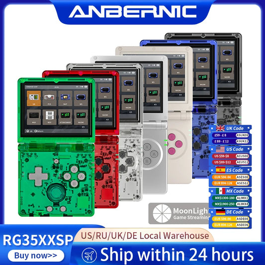 ANBERNIC RG35XXSP Retro Flip Handheld Game Console 3.5" IPS Screen Linux H700 Video Game Player Support Streaming WIFI Bluetooth