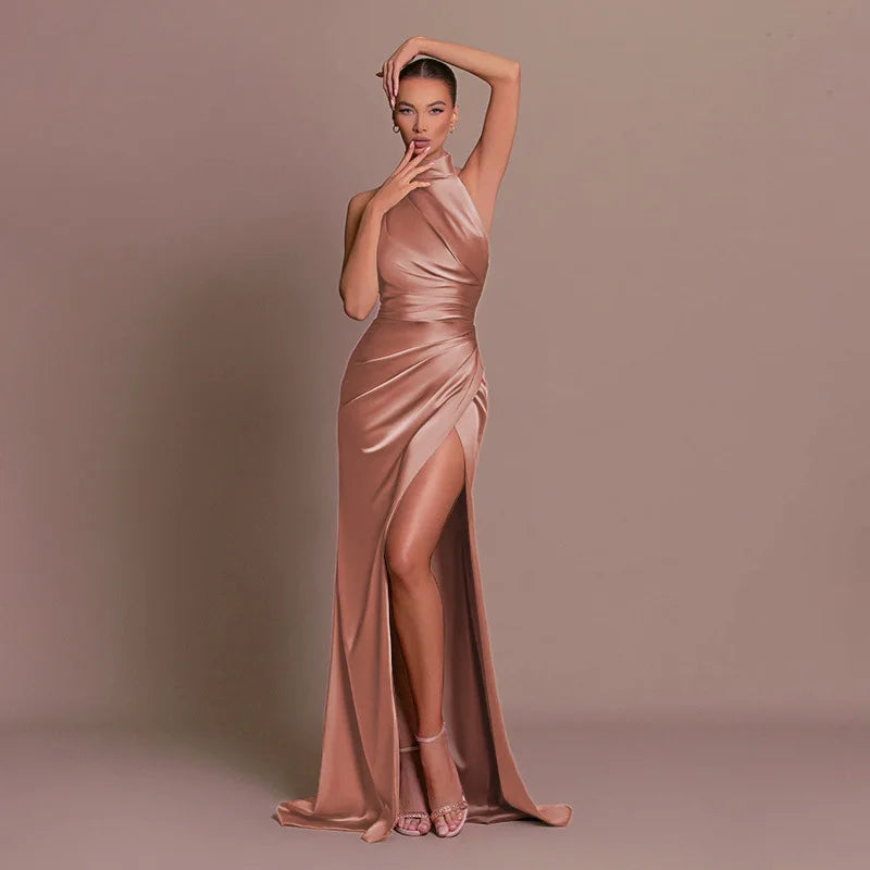Ladies Summer Fashion Evening Party Dress Women Backless Deep V-Neck Halter Sexy Long Dresses Woman Clothes Birthday Clubwear