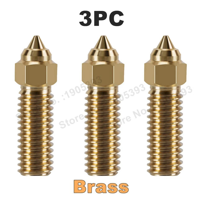 For Ender 3 V3 KE Nozzle Brass Plated Copper Hardened Steel High Speed 3D Printer Nozzles For Creality K1 / K1 Max / CR-M4