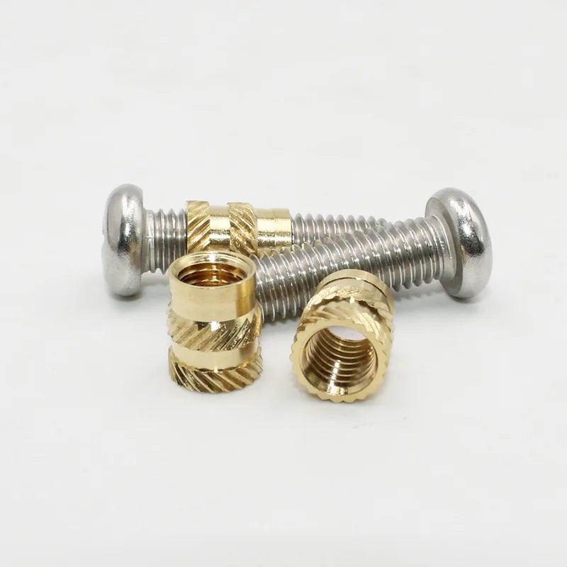 Brass Threaded Insert Nut Kit M2 M2.5 M3 M4 M5 M6 M8 Hot Melt Heat Knurled Embed Injection Copper Insertnut for 3D Print Plastic