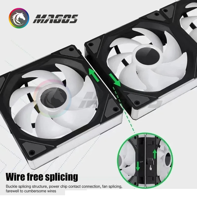 Infinity Mirror Uni Fan 3 in 1 Kit, ARGB Light Effect Forword Reverse Blade, PC Gamer Cabinet Water Cooling Silent Mute Radiator