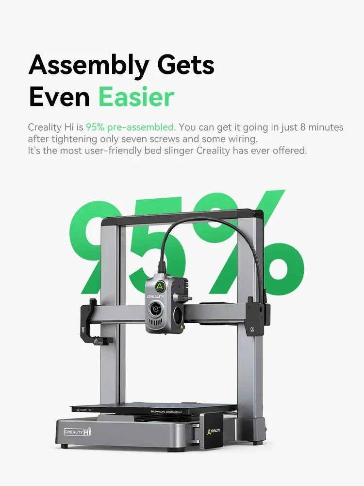 Creality Hi 3D Printer Core XZ Motion 500mm/S Speed Metal Build Printer Auto Leveling Direct Drive Extruder Multi-color printing