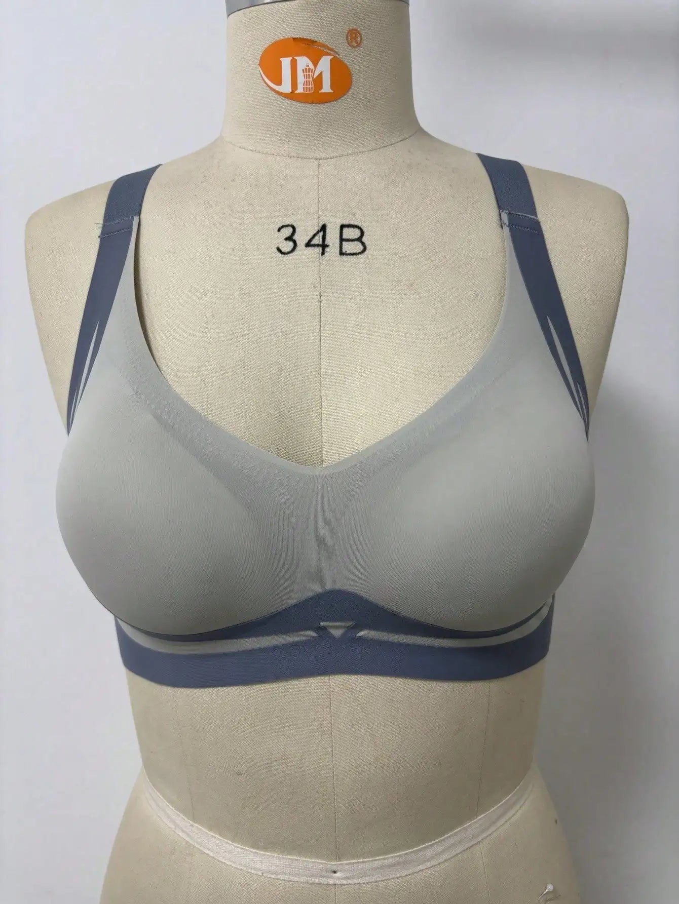 Powerful Push-up Seamless Bra,Push up Bra for large breasts to look smaller without a steel ring,with a back button for comfort