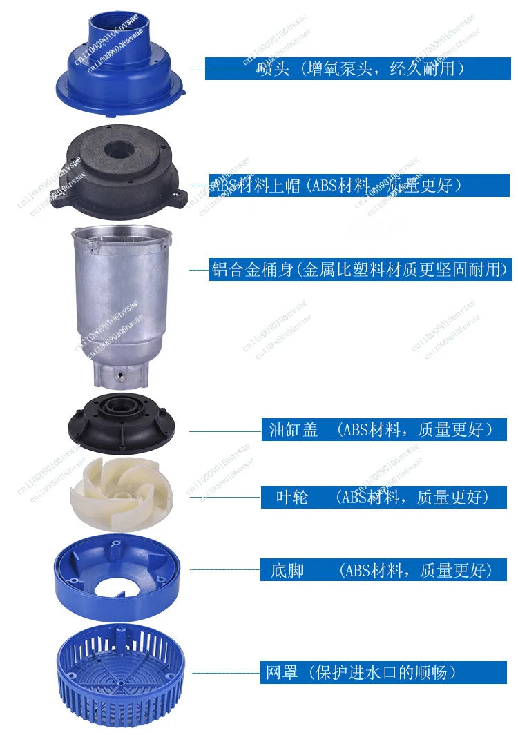 750w Fish Pond Aerator Oxygen Pump Household Breeding Irrigation and Drainage Sprinkler Oxygenated Water Pump