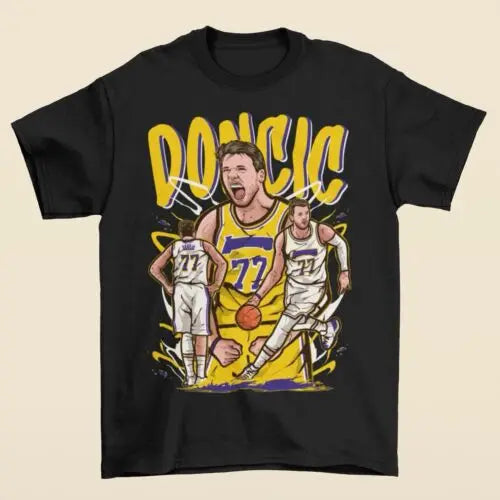 Luka Doncic Graphic T-Shirt Smil Summer New Men's and Women's Cotton Short Sleeve Top