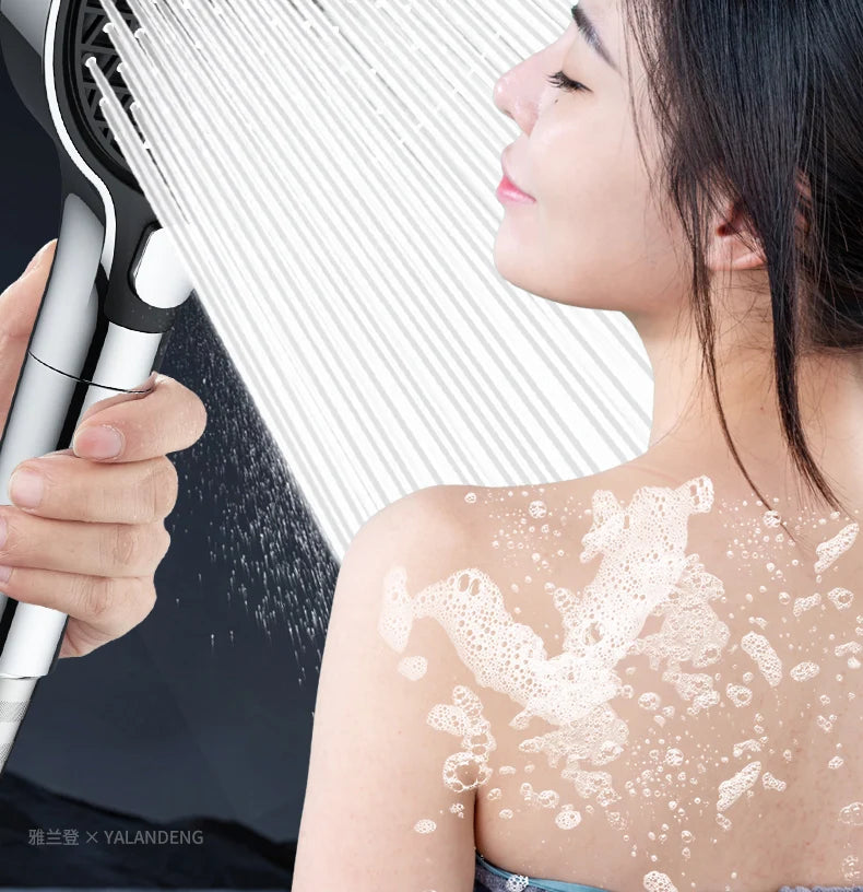 15CM Big Panel High Pressure Shower Head With Filter 3 Modes Large Flow Spray Nozzle Rainfall Shower Faucet Bathroom Accessories