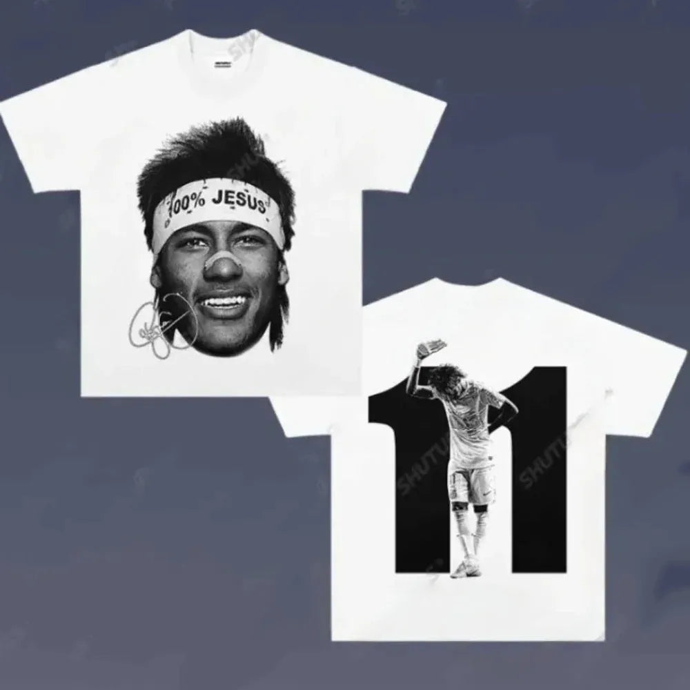 Arrival Mens Clothes Tee Shirt Graphic T-Shirts Men Tshirt for Men Cristiano Ronaldo Neymar Football Superstar Printed 70247