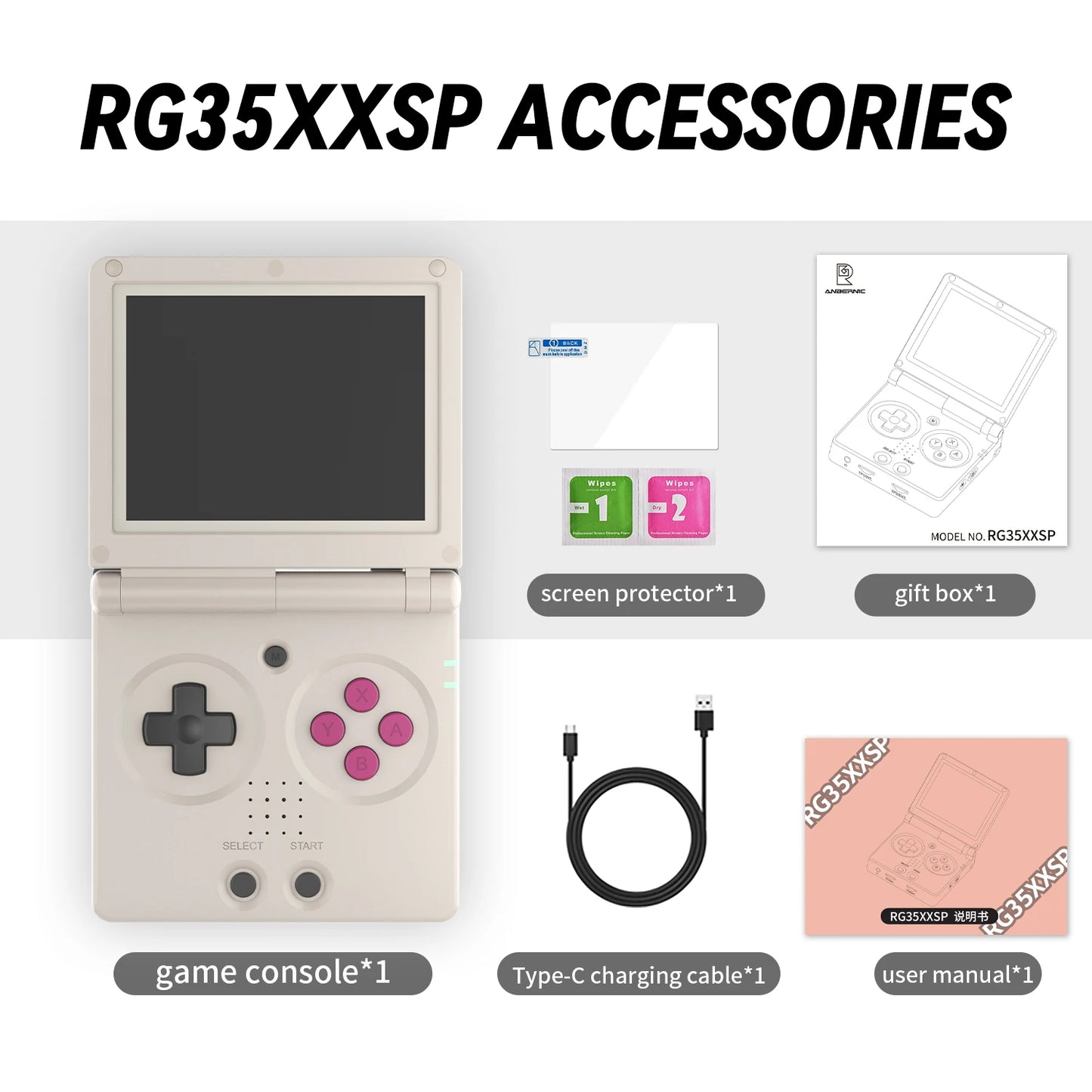 ANBERNIC RG35XXSP Retro Flip Handheld Game Console 3.5" IPS Screen Linux H700 Video Game Player Support Streaming WIFI Bluetooth