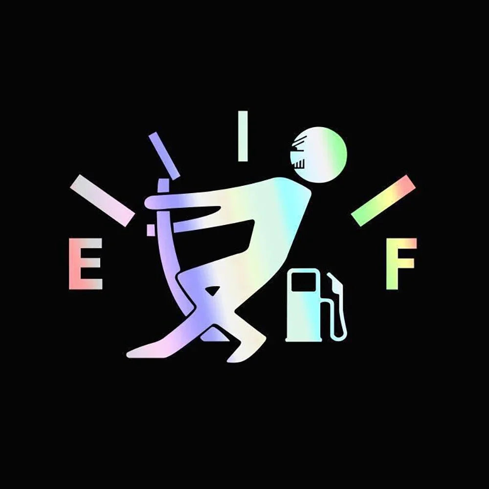 Car Stickers Pull Fuel Tank Pointer Reflective Vinyl Funny Sticker High Gas Decal Fuel Gage Empty Stickers Decal Auto Exterior