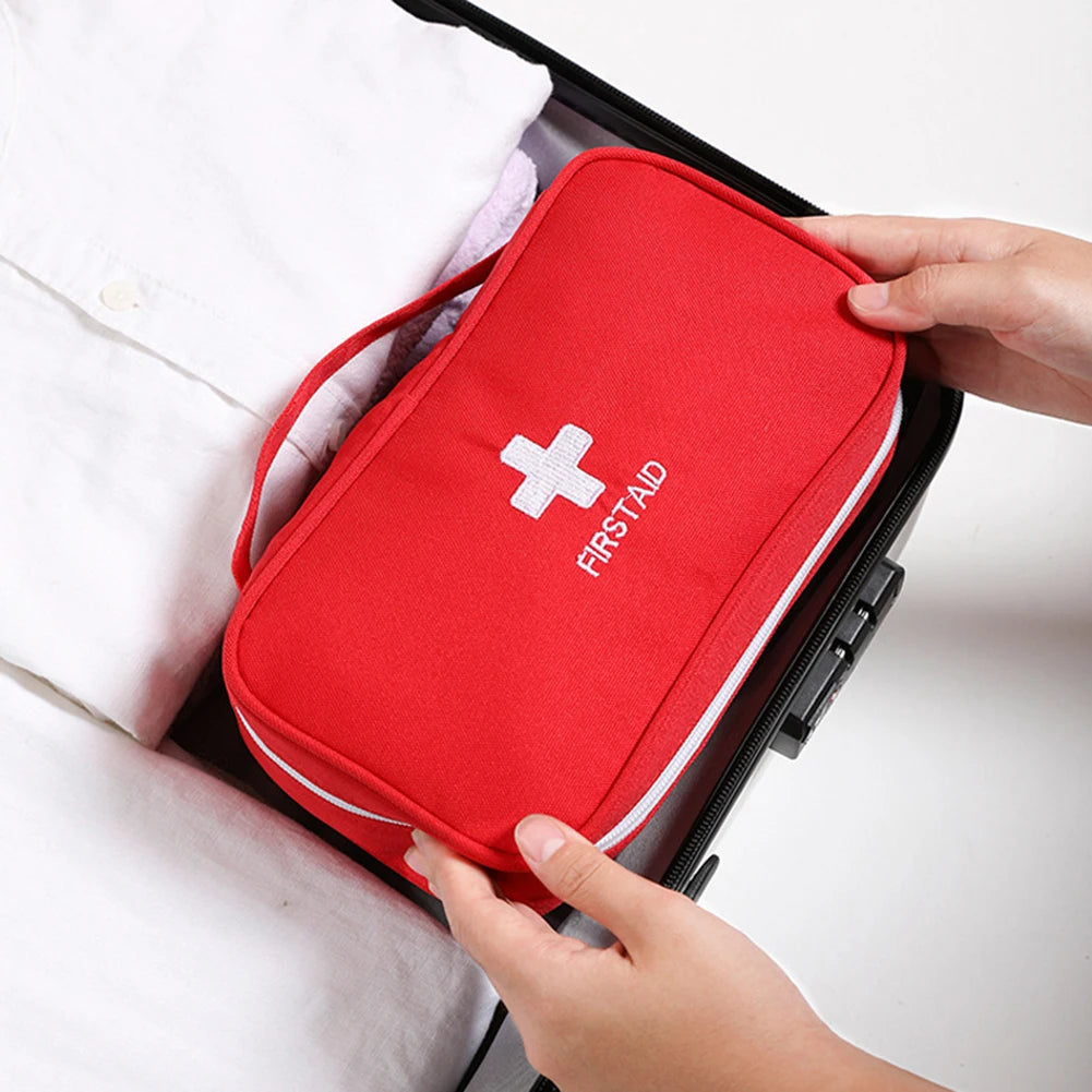 Home Medicine Bag Portable Travel First Aid Kit Medical Emergency Kit Organizer Outdoor Medicine Pill Storage Carrying Case Bag