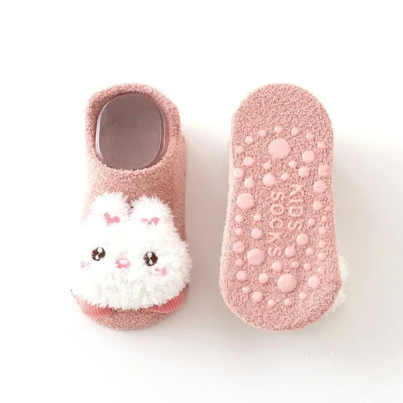 Cartoon Bear Rabbit Newborn Infant Warm Socks Autumn Winter Thickened Boys Girls Kids Sleep Socken Cute Baby Children Floor Sock