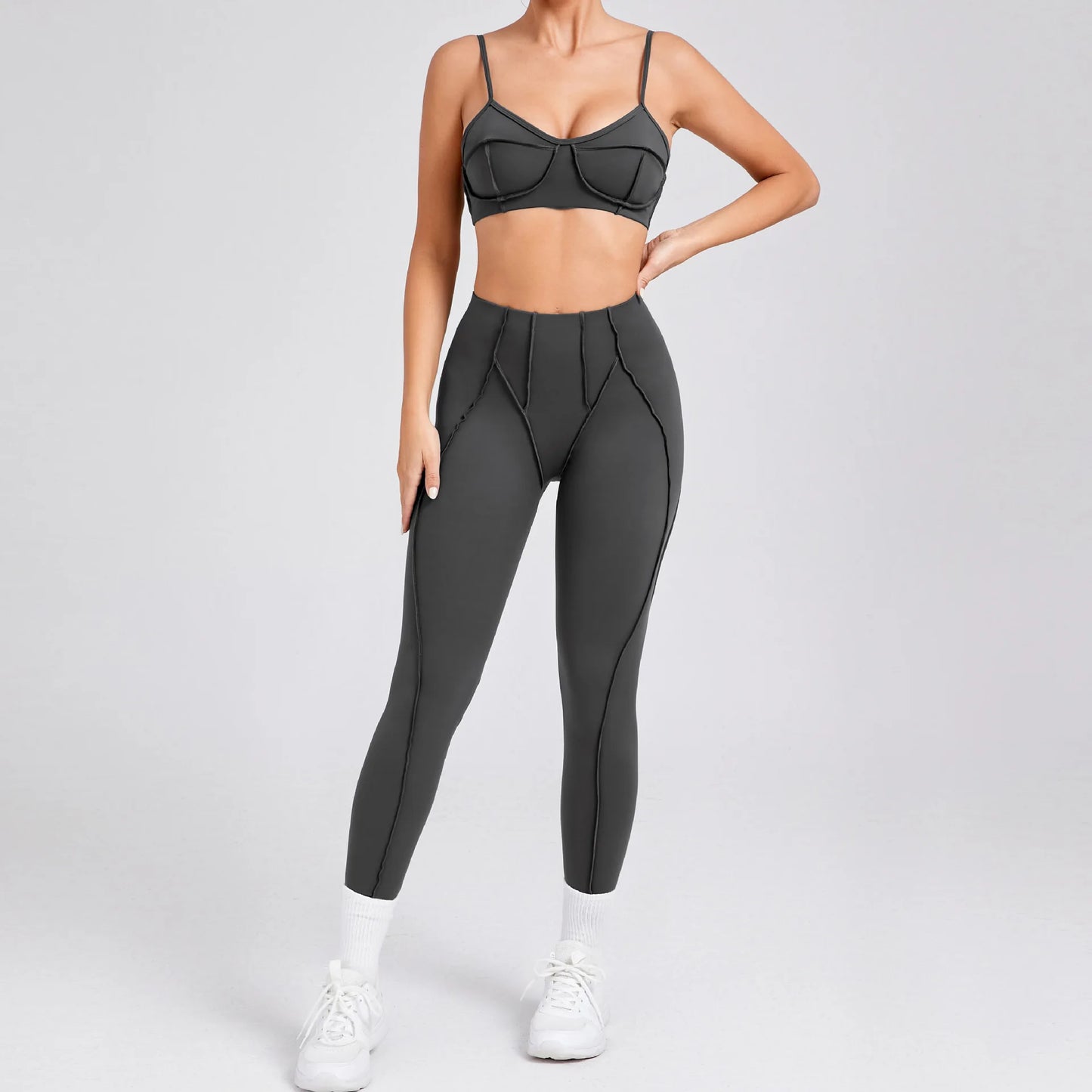New Yoga Set Women Tracksuit Workout Legging Athletic Suit Gym Push Up Legging Fitness Bra Sports Wear Active Wear