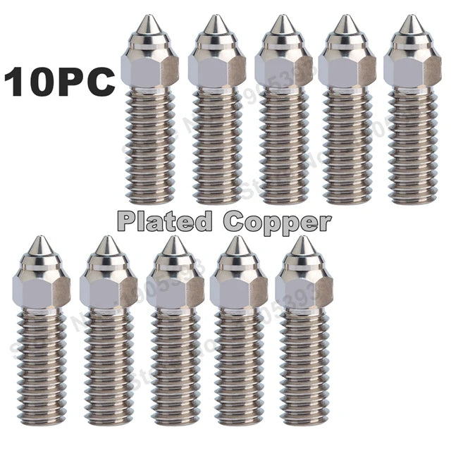 For Ender 3 V3 KE Nozzle Brass Plated Copper Hardened Steel High Speed 3D Printer Nozzles For Creality K1 / K1 Max / CR-M4