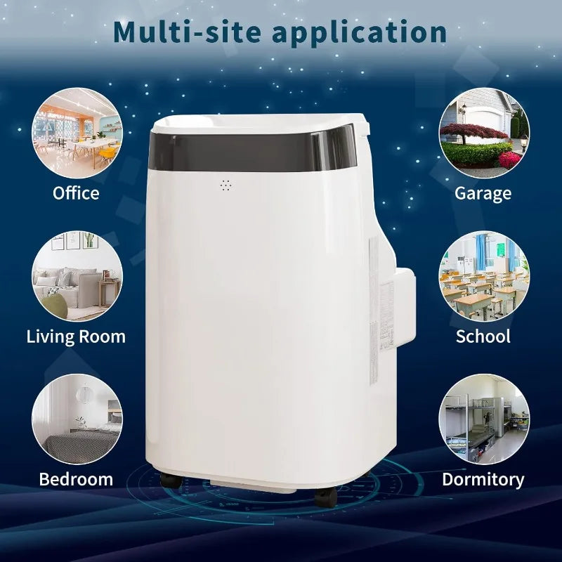 Jojoka Portable Air Conditioner with Remote Control, 10000 BTU Portable AC for Room, Dorm, Office with Drying, Fan, Sleep Mode