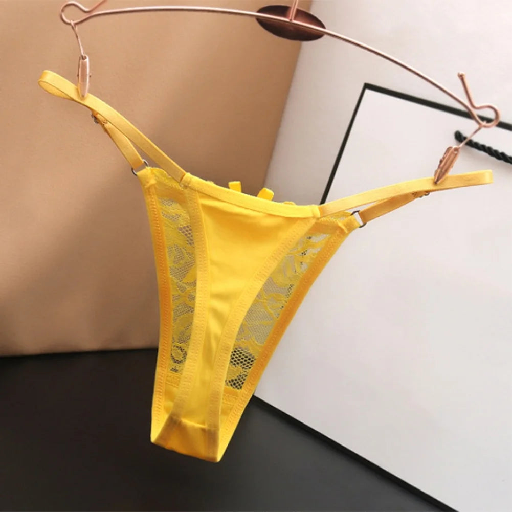 Lace G-string Thongs Ultra-Thin Underwear For Women Panties Sexy Transparent Breathable Lingerie Low Rise Underpants T-Pants