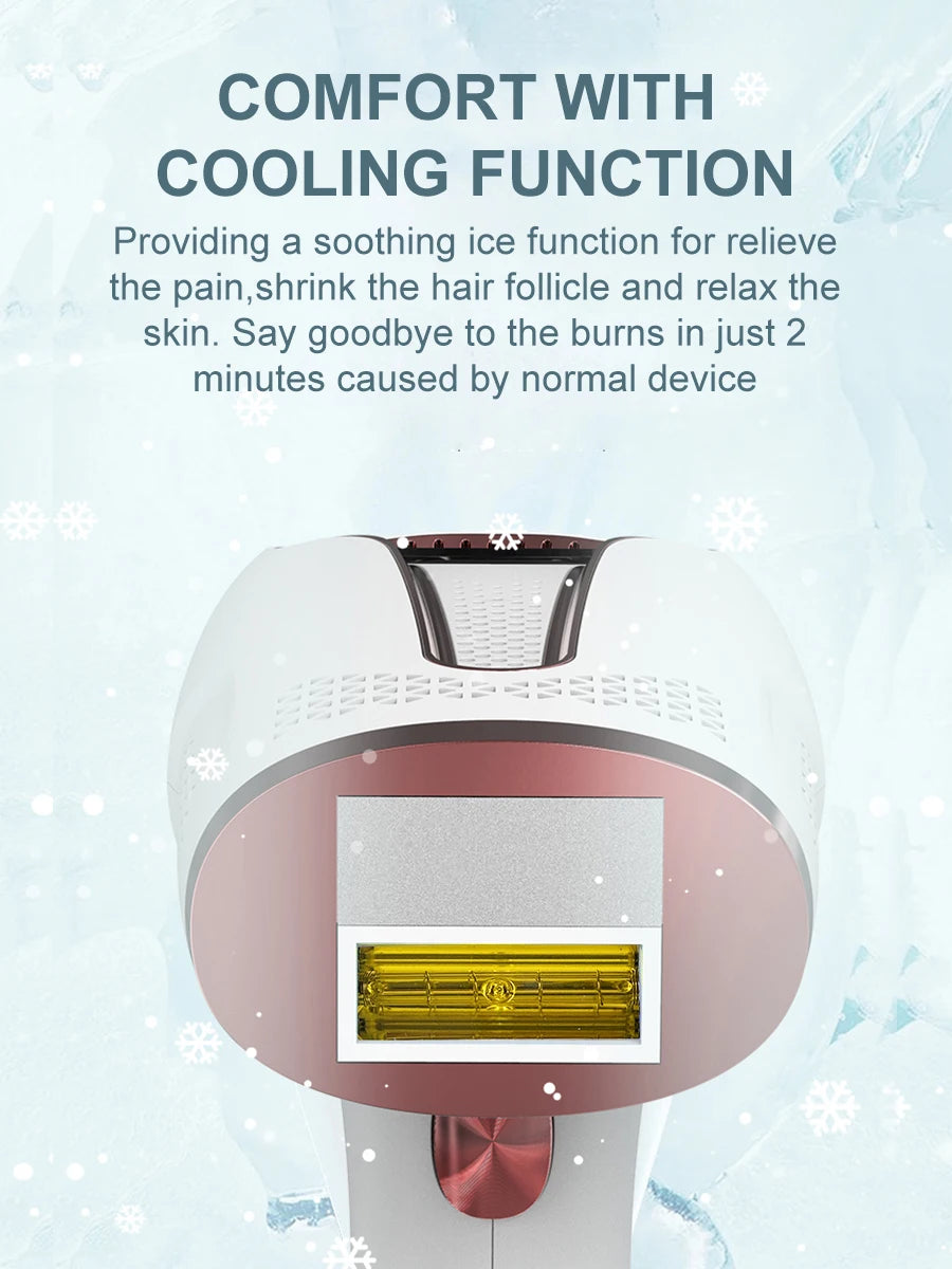 Upgraded Laser Hair Removal Cooling 3in1 At-Home Rejuvenation Acne Remove Painless Permanent Hair Remove for Women IPL Epilator