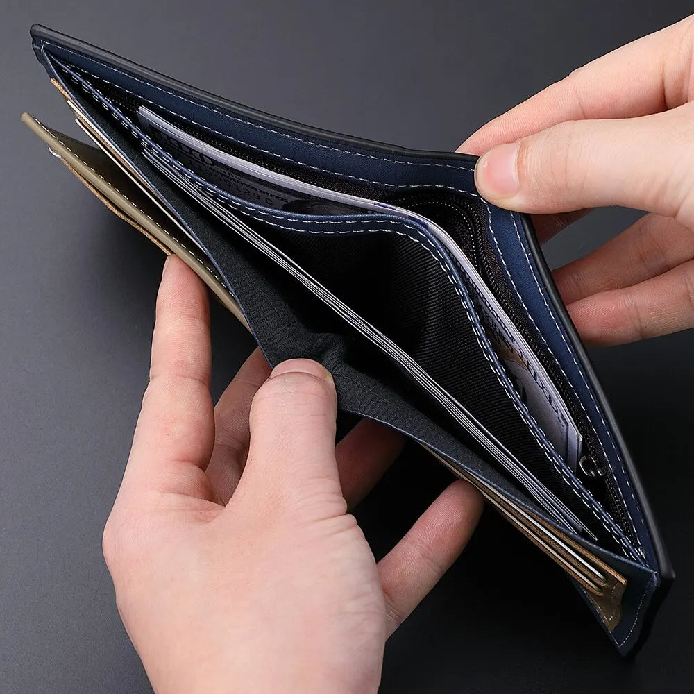 New Men's Horizontal Wallet Multi-Functional Business Zipper Coin For Men Wallet With Credit Card Holder