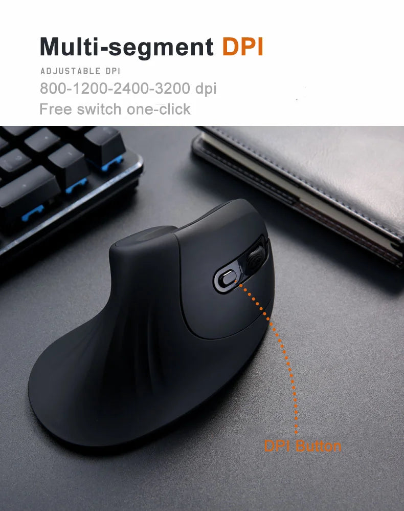 Ergonomic Vertical Mouse 2.4GHz Wireless Rechargeable Gaming Mause Mice USB Optical Wired Mouse For Laptop PC Computer Office
