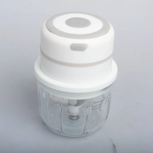 Electric Garlic Chopper, Mini Portable Veggie Chopper, Garlic Grinder Masher Onion Chopper, for Ginger, Chili, Fruit, Meat, etc