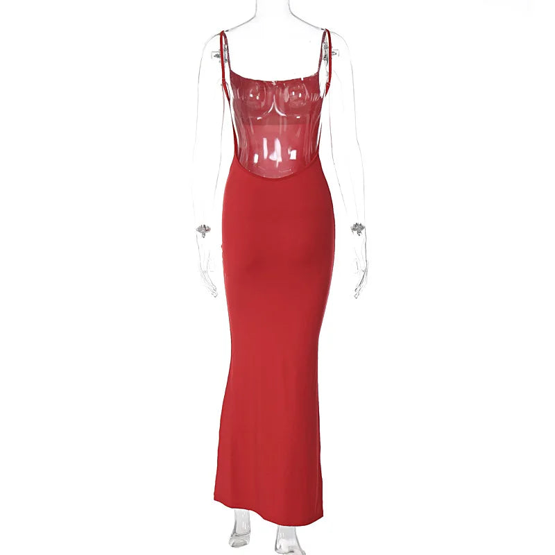 Ladies  Summer Elegant Evening Party Dress Women Sleeveless Backless Maxi Dresses Birthday Night Clubwear Fashion Female Outfits