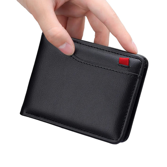 Men's Short Wallet Multi-Card Slot Card Holder PU Leather Luxury Wallet for Men