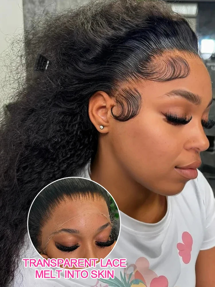 13x6 HD Full Water Wave Curly Lace Frontal Wig 250% Density Brazilian 13x4 Loose Deep Wave Human Hair Wigs For Women 40 42 Inch