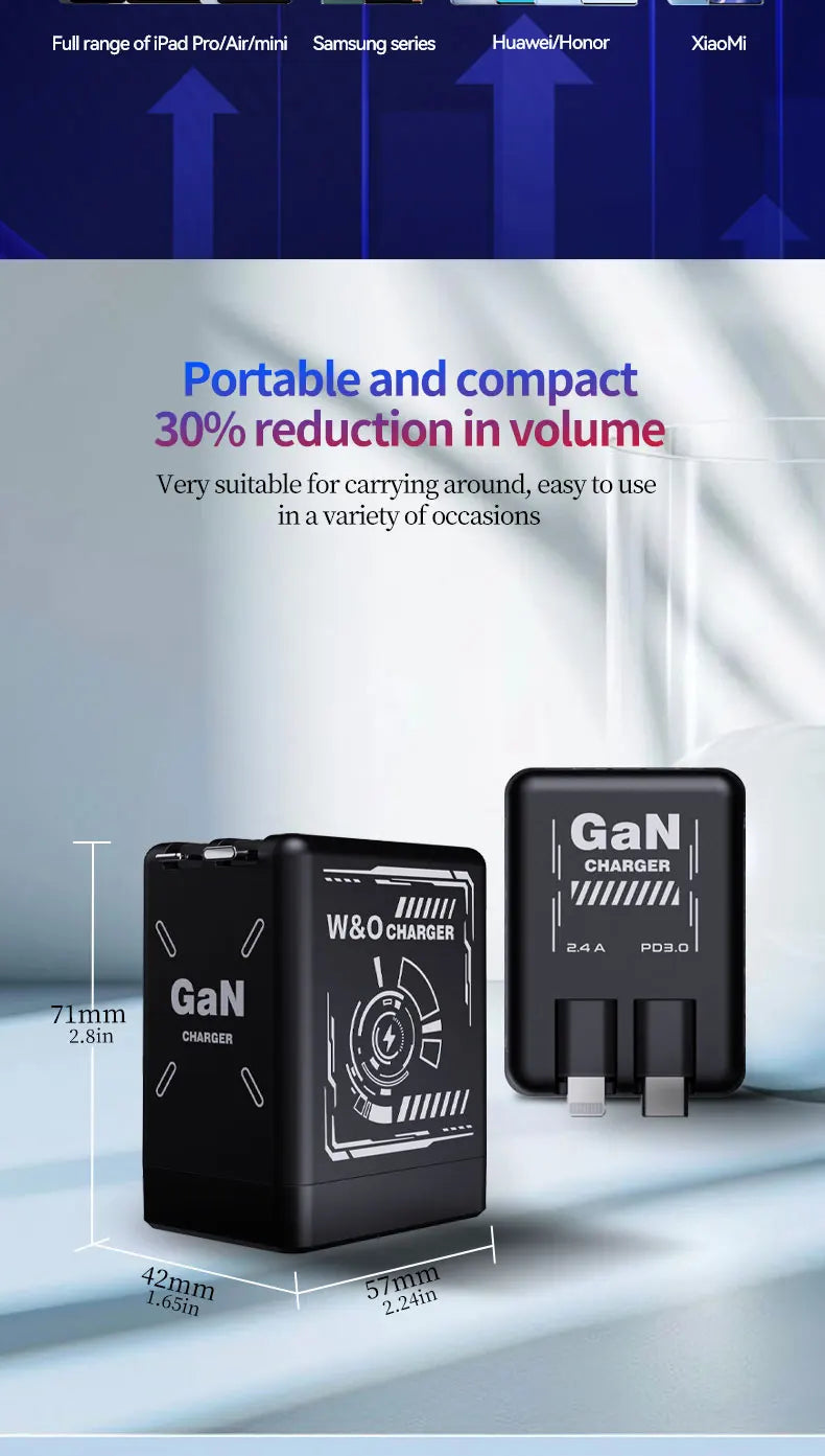 20W GaN Fast Charging USB C Charger Super Charge Adapter Multi-protocol Compatibility Charger For Huawei iPhone Samsung New