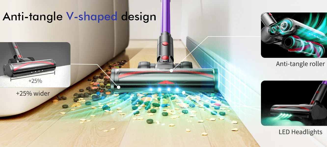 Armo V18 550W 50kPa Suction Power Handheld Wireless Vacuum Cleaner 6 in 1  LED Display Cordless Vacuum Handheld Sweeper Machine