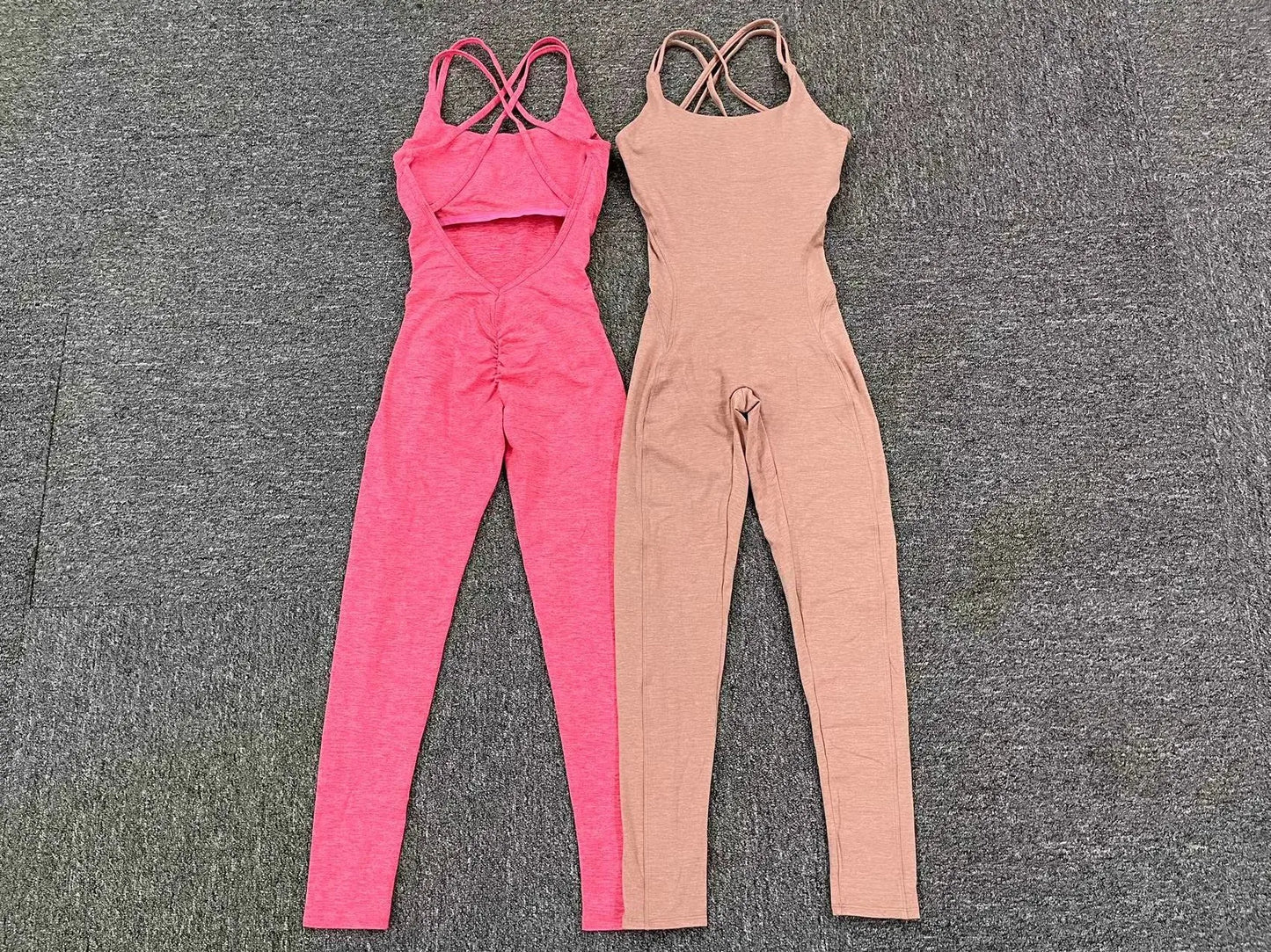 Sexy Backless Bodycon Scrunch Jumpsuit Raises Butt Women Dance Fitness Overalls for Women Sleeveless Yoga Sport Jump Suit Black