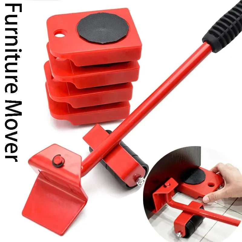 Furniture Moving Transport Roller Set Wheel Bar Mover Moving Heavy  Stuffs Device Removal Lifting Moving Tool Set Hand Tools
