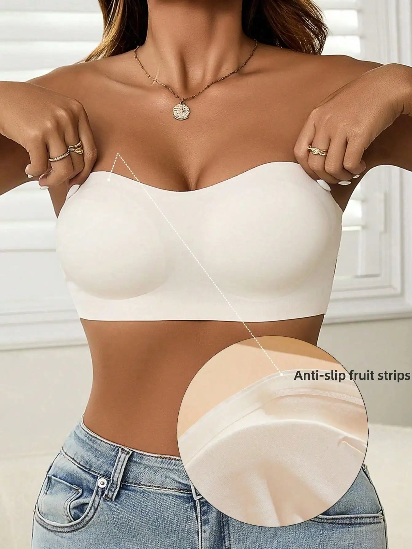 2pcs Women Seamless Non-Slip Criss-Cross Enhancing Sports Bra Sexy Side Closure Bra Strapless Bra,Comfortable Wireless Seamless