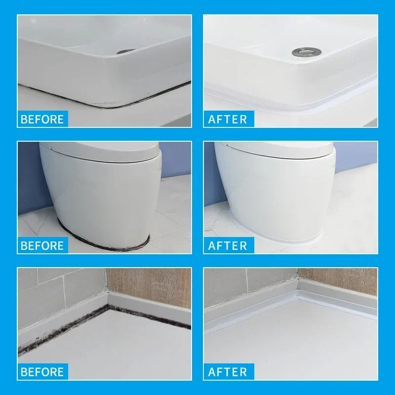 2.2x3.2mPVC Sealing Strip Tape For Bathroom Bath Toilet Kitchen Caulk Tape Self Adhesive Waterproof Wall Sticker Mold Proof Tape