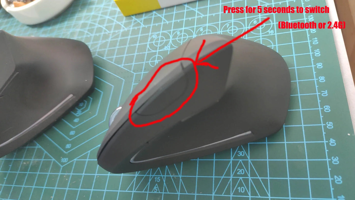 Original ihoyi Wireless Mouse Vertical Wired USB Mouse Ergonomic Luminous 2.4G Mute Photoelectric Bluetooth Game Mouse