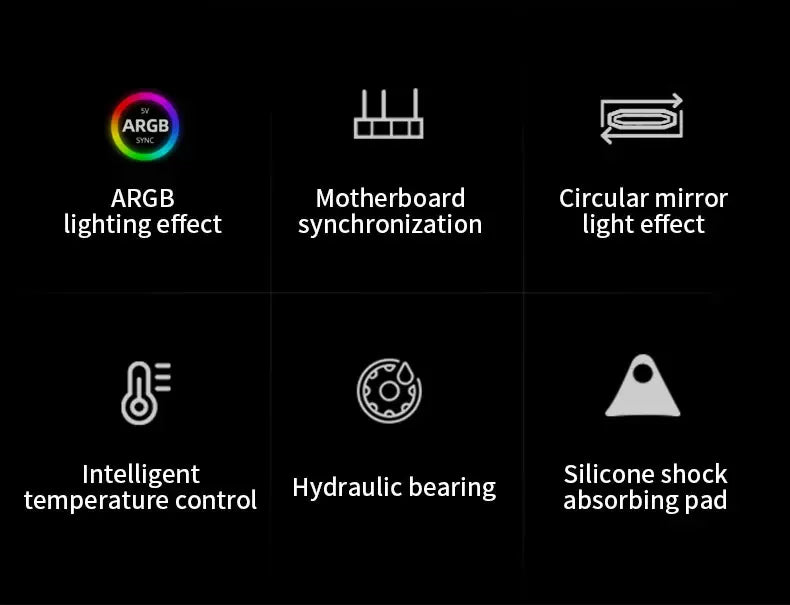 ICE Whale Prism 4 PRO PC Case Fan 120mm  ARGB Cyclic Mirror Light Effect PWM 800-1800RPM CPU Cooler ventilador