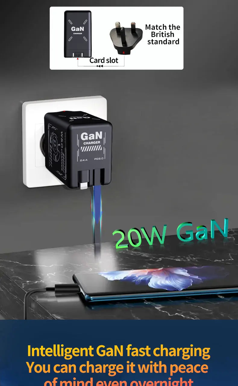 20W GaN Fast Charging USB C Charger Super Charge Adapter Multi-protocol Compatibility Charger For Huawei iPhone Samsung New