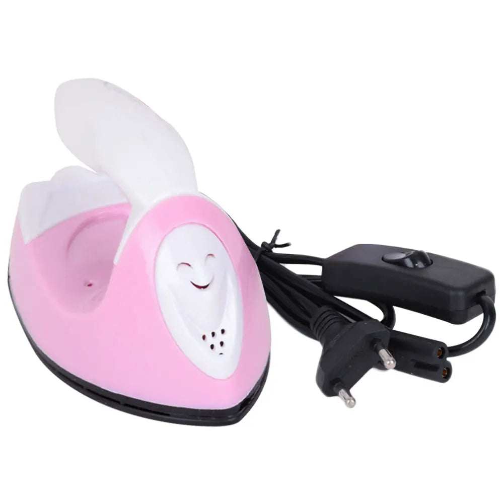 DIY Small Heat Press Iron Portable Electric Mini Travel Iron Versatile Rapid Heating-Up for Hot Drilling Name Cloth Stickers