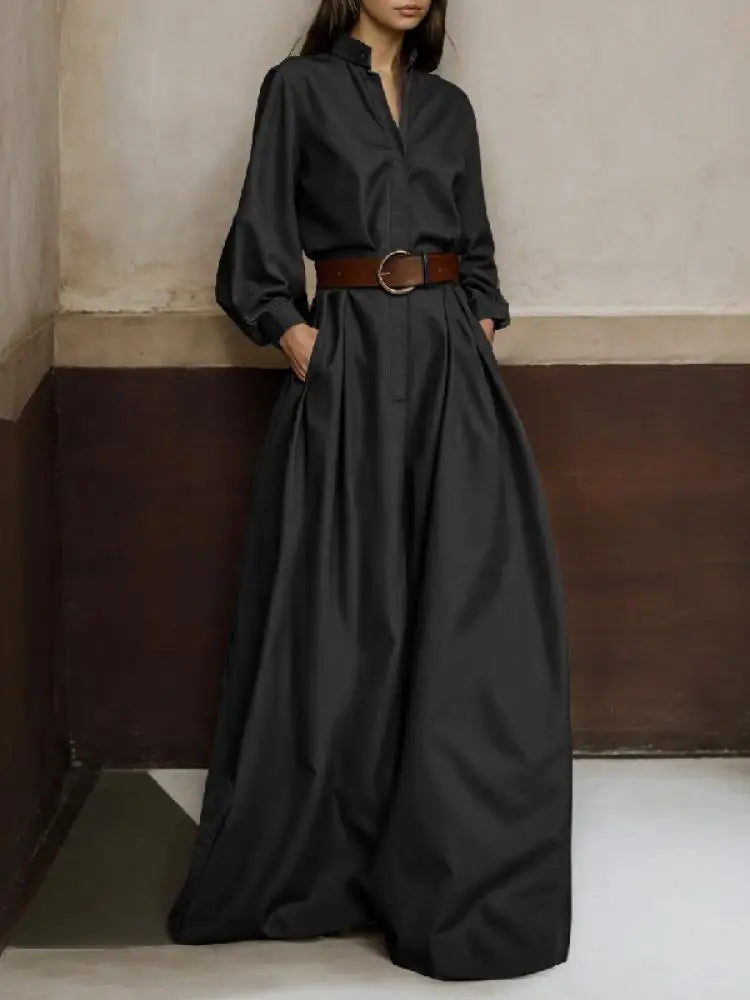 Onecozyday 2025 Stylish Solid Color Coverall for Urban Women Stand Collar High Waist Loose Fit One-piece Suit Casual Jumpsuits