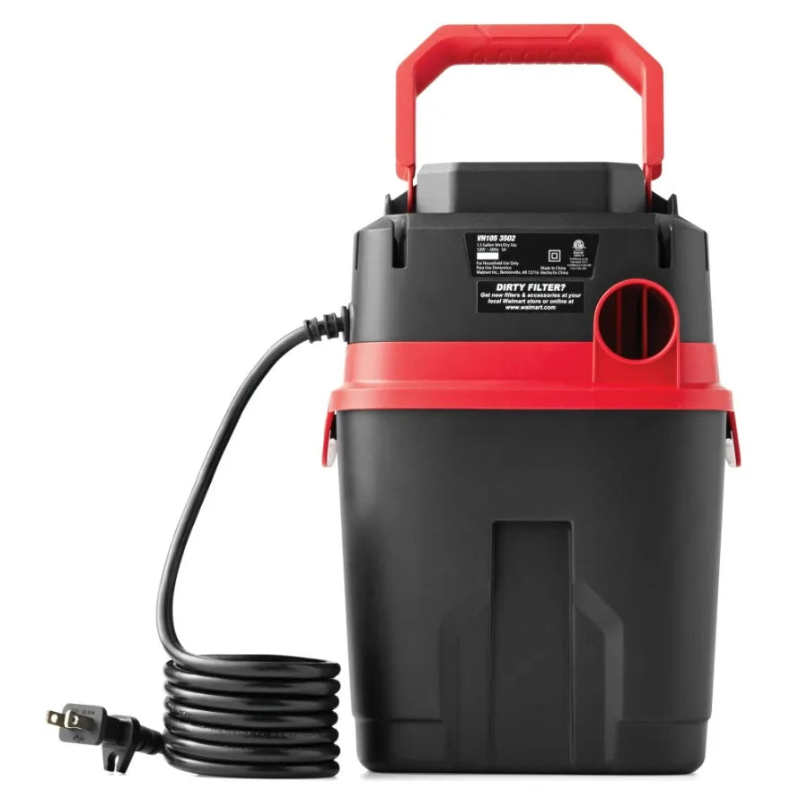1.5 Gallon 2 Peak HP Poly Wet Dry Vacuum VH105 3502 New