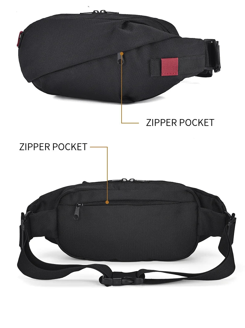 Men's Chest Bag Minimalist Outdoor Sports Waist Pack Oxford Cloth Large Capacity Mobile Phone Bag Fashion Oblique Shoulder Chest