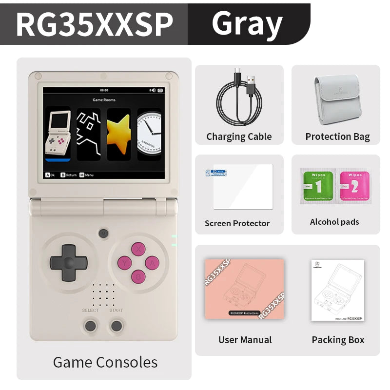 ANBERNIC RG35XXSP Retro Flip Handheld Game Console 3.5" IPS Screen Linux H700 Video Game Player Support Streaming WIFI Bluetooth