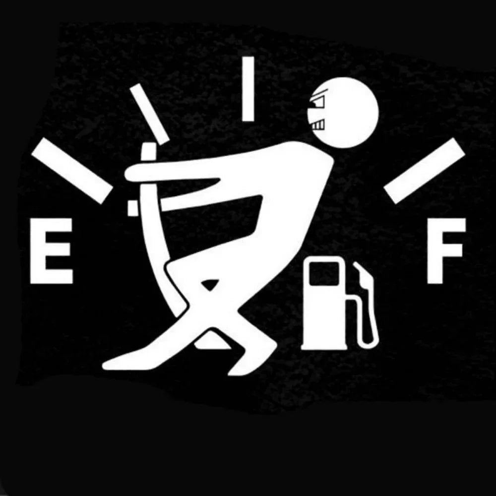 Car Stickers Pull Fuel Tank Pointer Reflective Vinyl Funny Sticker High Gas Decal Fuel Gage Empty Stickers Decal Auto Exterior