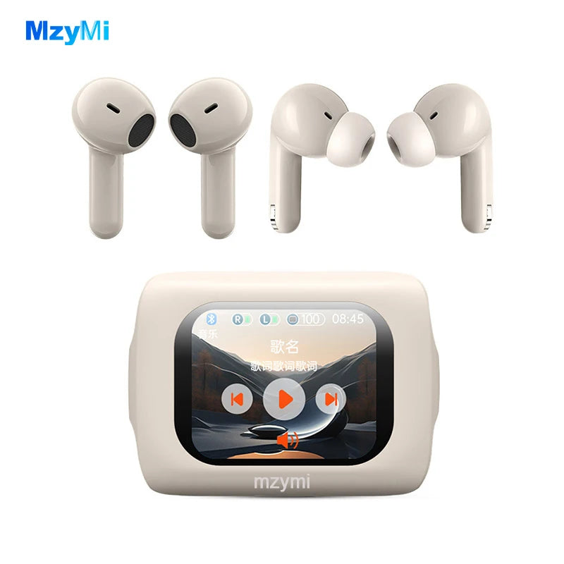 MZYMI H12 Pro Wireless Earphone Dual Earbuds Touch Screen Headset ANC+ENC Noise Cancelling In Ear Bluetooth5.4 Headphone