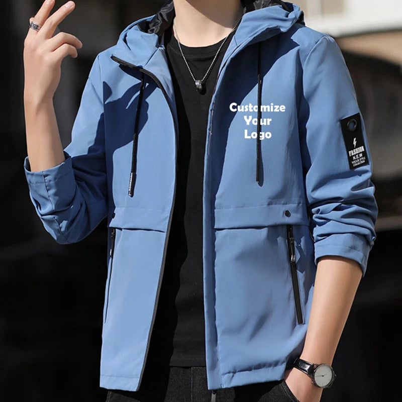 Customized New Fashion Men's Zipper Jacket and Coat Jacket and Outdoor Loading Casual Clothing Street Clothing