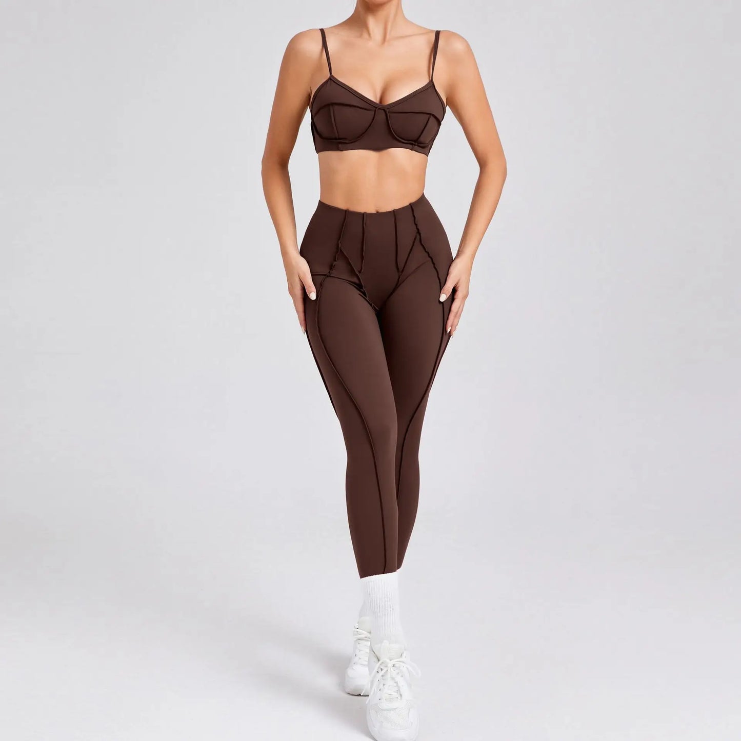New Yoga Set Women Tracksuit Workout Legging Athletic Suit Gym Push Up Legging Fitness Bra Sports Wear Active Wear
